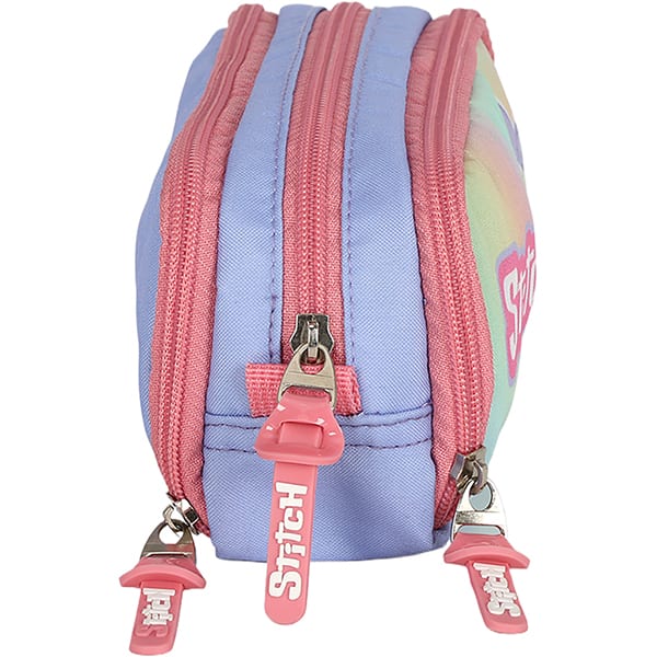 Estojo escolar triplo, Stitch, Rosa, Luxcel - PT 1 UN Estojo escolar triplo, Stitch, Rosa, Luxcel - PT 1 UN