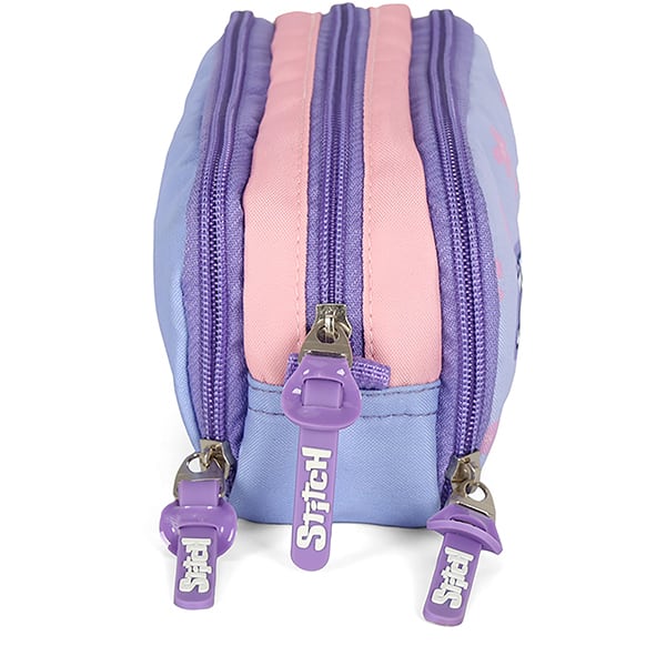 Estojo escolar triplo, Stitch Roxo, Luxcel - PT 1 UN Estojo escolar triplo, Stitch Roxo, Luxcel - PT 1 UN