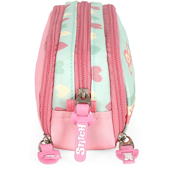 Estojo escolar triplo Stitch, Verde, Luxcel - PT 1 UN Estojo escolar triplo Stitch, Verde, Luxcel - PT 1 UN