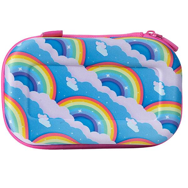 Estojo escolar EVA Clear Top, Arco-íris, CTSB-2, Zipit - PT 1 UN