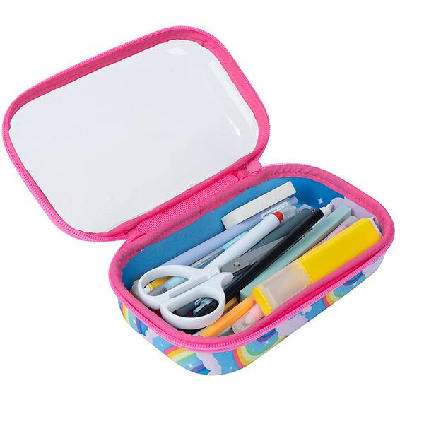 Estojo escolar EVA Clear Top, Arco-íris, CTSB-2, Zipit - PT 1 UN