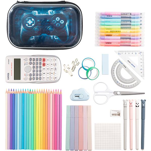 Estojo escolar EVA Clear Top, Jogo/Controle, Z23000006, Zipit - PT 1 UN