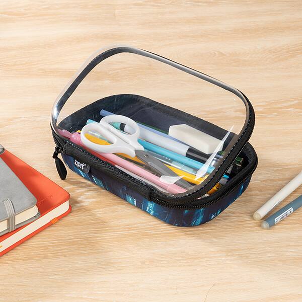 Estojo escolar EVA Clear Top, Jogo/Controle, Z23000006, Zipit - PT 1 UN