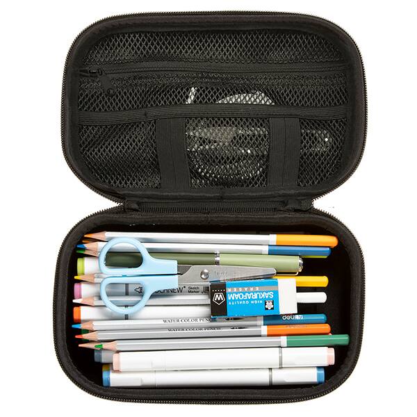 Estojo escolar EVA Clear Top, Carbon, Preto, CB-D1, Zipit - PT 1 UN