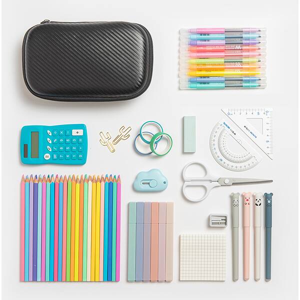 Estojo escolar EVA Clear Top, Carbon, Preto, CB-D1, Zipit - PT 1 UN