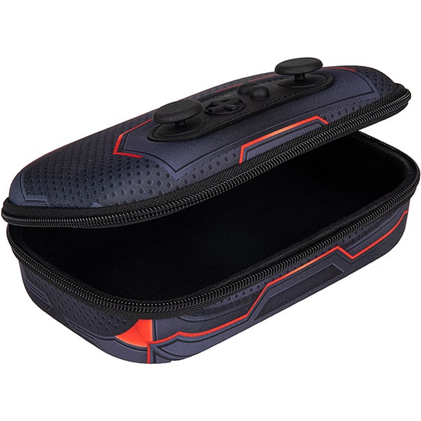 Estojo escolar EVA, Controle Joystick, Preto com Vermelho, Z23000076, Zipit - PT 1 UN