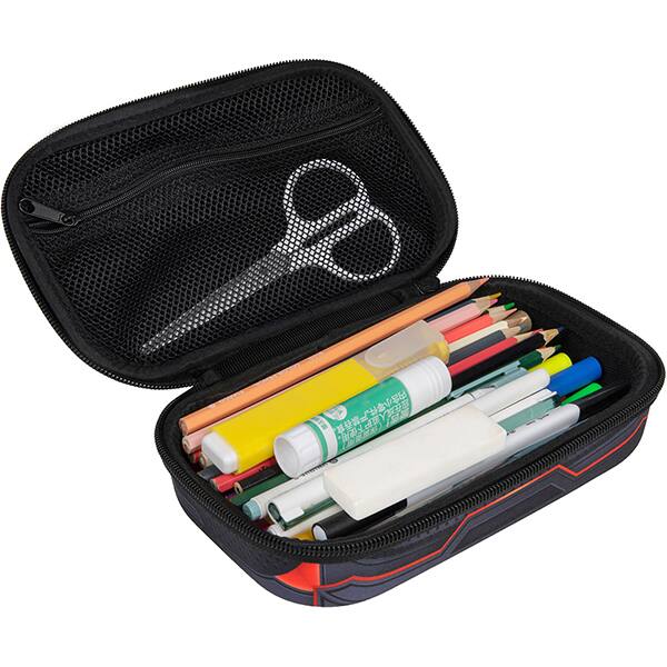 Estojo escolar EVA, Controle Joystick, Preto com Vermelho, Z23000076, Zipit - PT 1 UN