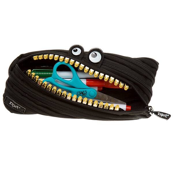 Estojo escolar PVC, Grillz Monstro, Preto, ZTM-GR-MB, Zipit - PT 1 UN