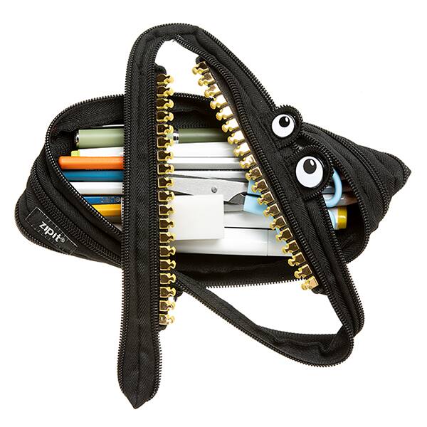 Estojo escolar PVC, Grillz Monstro, Preto, ZTM-GR-MB, Zipit - PT 1 UN