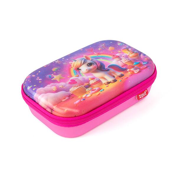 Estojo escolar EVA , Unicórnio nas Nuvens, Rosa, Z24000049, Zipit - PT 1 UN