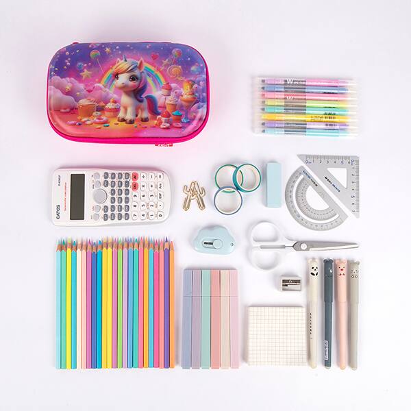 Estojo escolar EVA , Unicórnio nas Nuvens, Rosa, Z24000049, Zipit - PT 1 UN