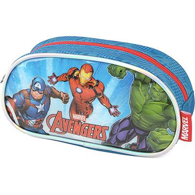 Estojo Escolar Vingadores Avengers Marvel em Poliéster Luxcel - PT 1 UN