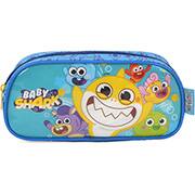 Estojo Escolar Baby Shark em Poliéster Luxcel - PT 1 UN