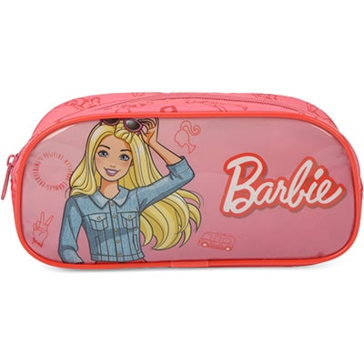 Estojo Escolar Barbie Mattel em Poliéster Luxcel - PT 1 UN