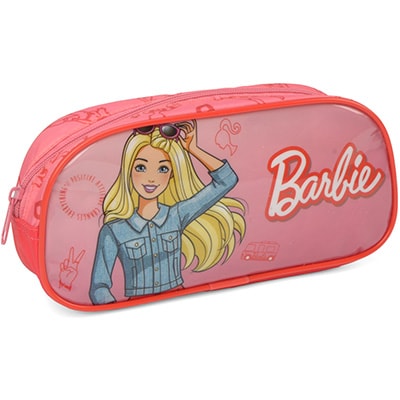 Estojo Escolar Barbie Mattel em Poliéster Luxcel - PT 1 UN