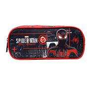 Estojo Escolar Triplo Homem Aranha Spiderman Marvel Spiderman Marvel, Miles Morales em Poliéster Xeryus - PT 1 UN
