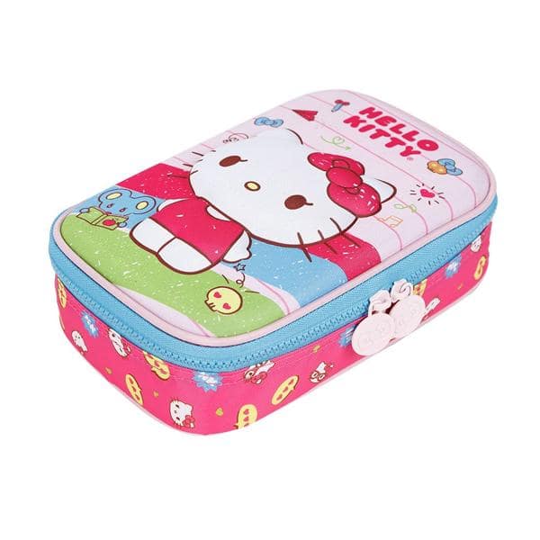 Estojo Escolar Hello Kitty em Poliéster Xeryus - PT 1 UN