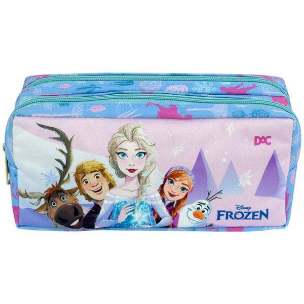 Estojo Escolar Duplo Disney Frozen em Poliéster DAC - PT 1 UN