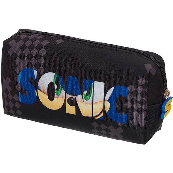 Estojo escolar em poliéster, Sonic Always Running, Pacific - PT 1 UN