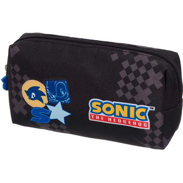 Estojo escolar em poliéster, Sonic Always Running, Pacific - PT 1 UN