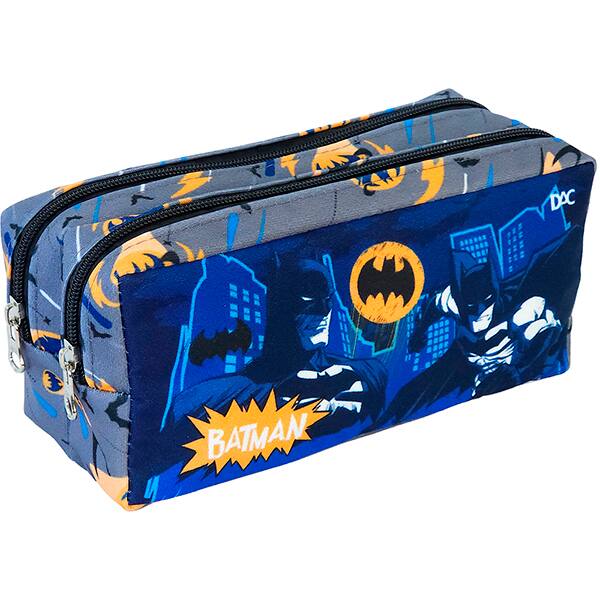 Estojo escolar duplo em poliéster, Batman, 5408, DAC - PT 1 UN