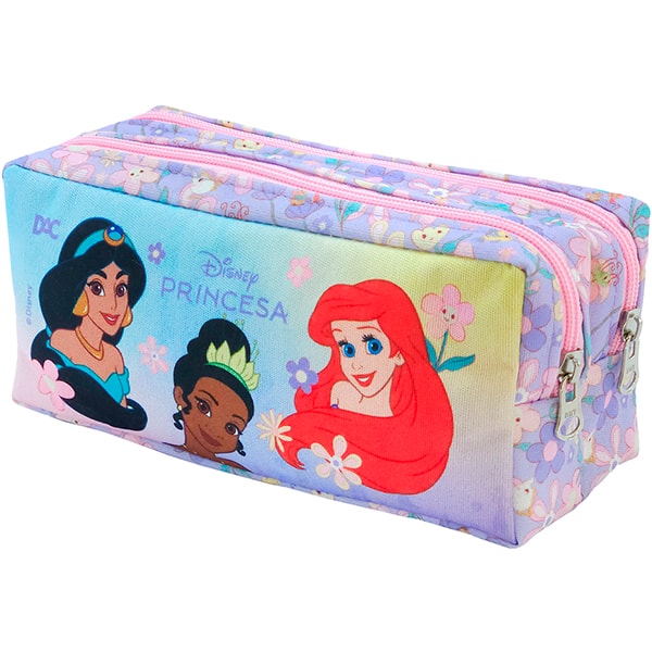 Estojo escolar duplo em poliéster, Princesas, 5452, DAC - PT 1 UN Estojo escolar duplo em poliéster, Princesas, 5452, DAC - PT 1 UN
