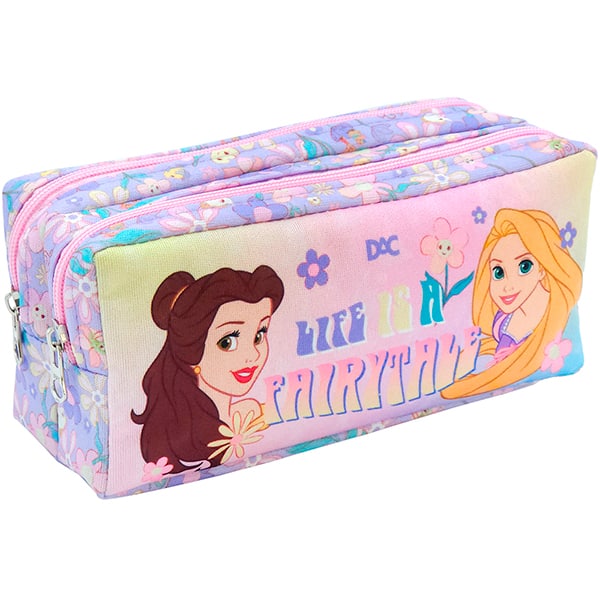 Estojo escolar duplo em poliéster, Princesas, 5452, DAC - PT 1 UN Estojo escolar duplo em poliéster, Princesas, 5452, DAC - PT 1 UN