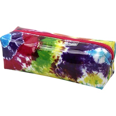 Estojo Escolar PVC Tie Dye Rainbow, TD11-A, Obi - PT 1 UN