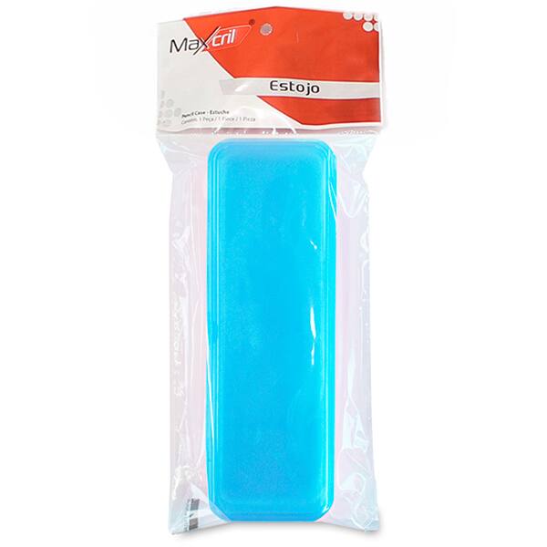 Estojo escolar plást. azul Maxcril PT 1 UN