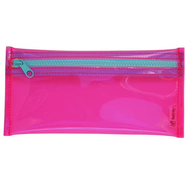 Estojo escolar em PVC, Neon Rosa, Slim, Belinky - PT 1 UN Estojo escolar em PVC, Neon Rosa, Slim, Belinky - PT 1 UN