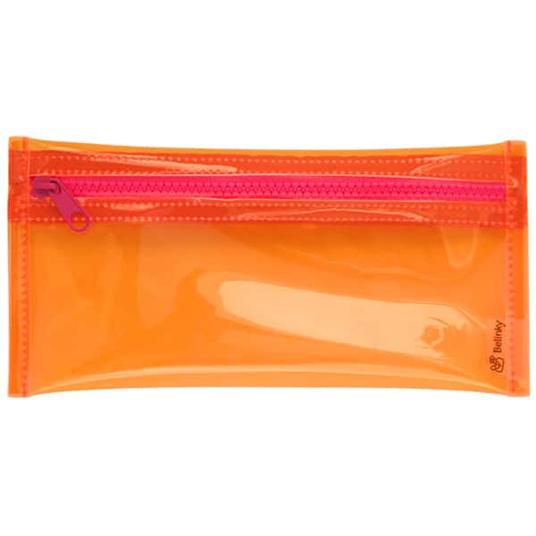 Estojo escolar em PVC, Neon Laranja, Slim, Belinky - PT 1 UN Estojo escolar em PVC, Neon Laranja, Slim, Belinky - PT 1 UN