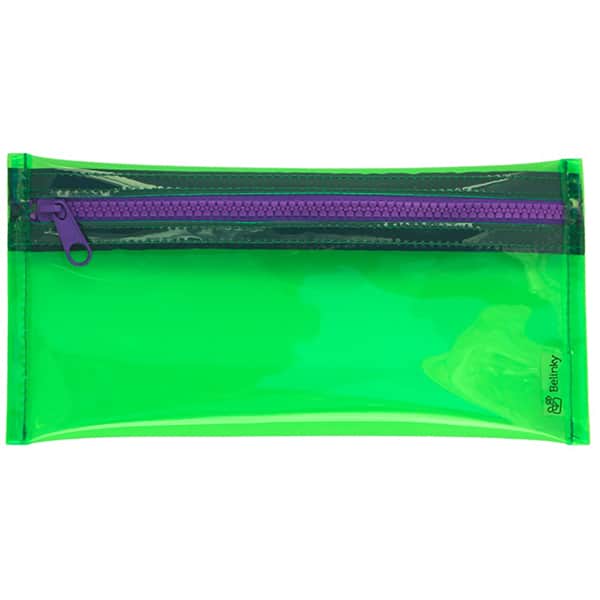 Estojo escolar em PVC, Neon Verde, Slim, Belinky - PT 1 UN Estojo escolar em PVC, Neon Verde, Slim, Belinky - PT 1 UN