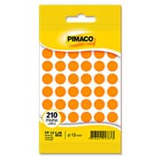 Etiqueta adesiva para codificação, 12mm, Laranja neon, 970847, Pimaco - PT 210 UN