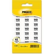 Etiqueta de sinalização, voltagem 110v, 970862, Pimaco - PT 42 UN