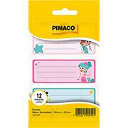 Etiqueta adesiva escolar, 80 x 30mm, Reino Encantado, Pimaco - PT 12 UN