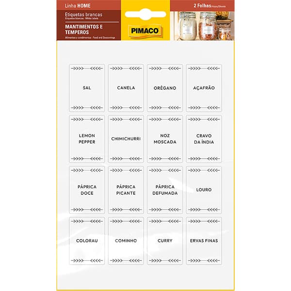 Etiqueta adesivas para tempero, 40 x 30mm, 970983, Pimaco - PT 32 UN