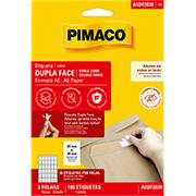 Etiqueta adesiva dupla face A5, com 180 etiquetas 20x30mm, 970986, Pimaco - PT 180 UN Etiqueta adesiva dupla face A5, com 180 etiquetas 20x30mm, 970986, Pimaco - PT 180 UN