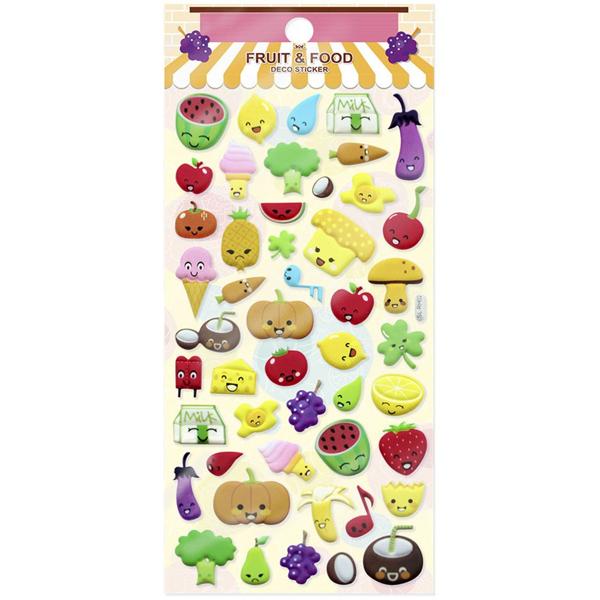 Adesivo stick, Frutas e legumes, SL-RH 02, Glitter Magic - PT 1 UN