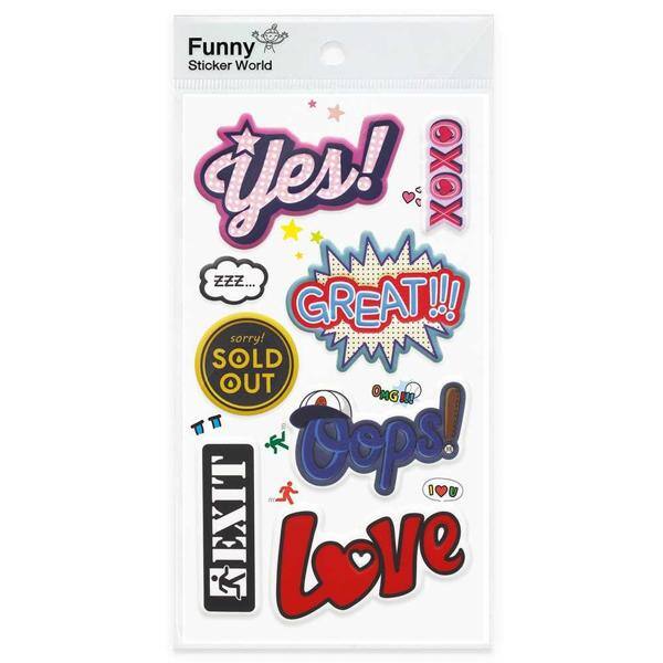 Adesivo stick yes CA-110 Funny Sticker PT 1 UN