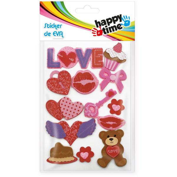 Adesivos EVA Love 50718 - Itens Sortidos - Happy-time PT 1 UN