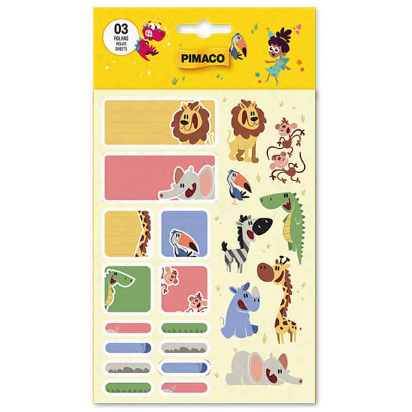 Adesivo stick decorativo baby, Bichos, 970903, Pimaco - PT 1 UN