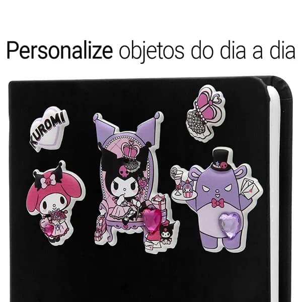 Adesivo Sticker Kuromi Hello Kitty SL-ATZ01 Spiral PT 1 UN Adesivo Sticker Kuromi Hello Kitty SL-ATZ01 Spiral PT 1 UN