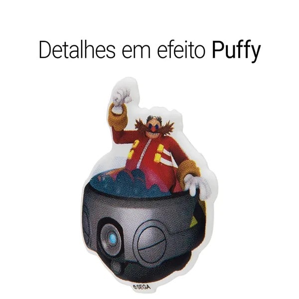 Adesivo Sonic, Puffy em PVC, cartela com 23 Adesivos, Spiral - PT 1 UN Adesivo Sonic, Puffy em PVC, cartela com 23 Adesivos, Spiral - PT 1 UN