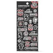 Adesivo Corinthians, Puffy em PVC, cartela com 25 Adesivos, Spiral - PT 1 UN Adesivo Corinthians, Puffy em PVC, cartela com 25 Adesivos, Spiral - PT 1 UN