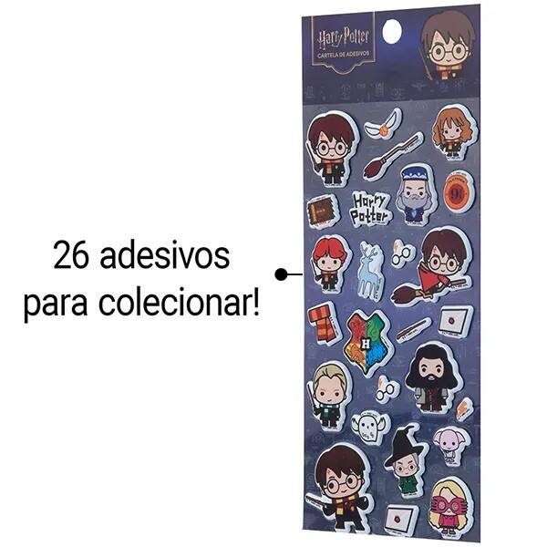 Adesivo Harry Potter Charms, Puffy em PVC, cartela com 26 Adesivos, Spiral - PT 1 UN