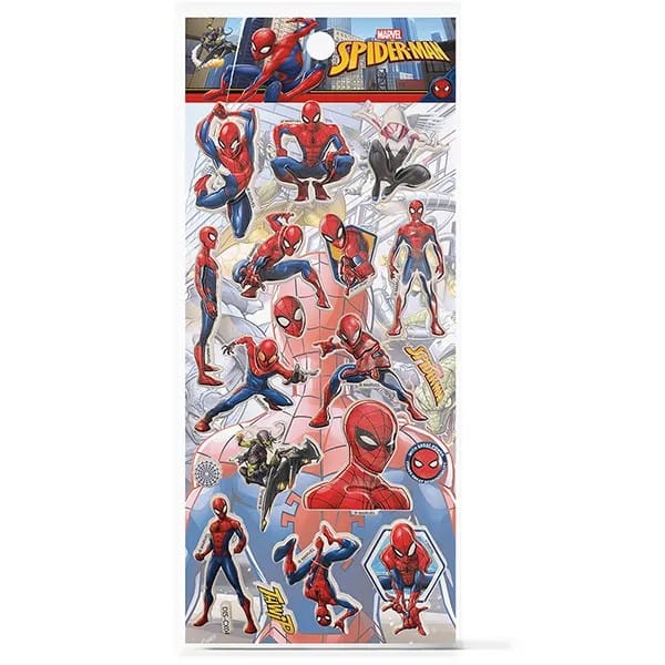 Adesivo Stick Spider-Man em PVC, cartela com 20 Adesivos, Spiral - PT 1 UN Adesivo Stick Spider-Man em PVC, cartela com 20 Adesivos, Spiral - PT 1 UN