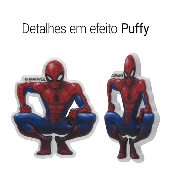 Adesivo Stick Spider-Man em PVC, cartela com 20 Adesivos, Spiral - PT 1 UN Adesivo Stick Spider-Man em PVC, cartela com 20 Adesivos, Spiral - PT 1 UN