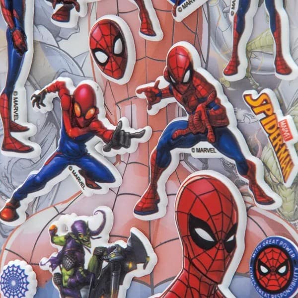 Adesivo Stick Spider-Man em PVC, cartela com 20 Adesivos, Spiral - PT 1 UN Adesivo Stick Spider-Man em PVC, cartela com 20 Adesivos, Spiral - PT 1 UN