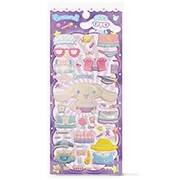 Adesivo Cinnamoroll, Puffy em PVC, cartela com 49 Adesivos, Spiral - PT 1 UN Adesivo Cinnamoroll, Puffy em PVC, cartela com 49 Adesivos, Spiral - PT 1 UN