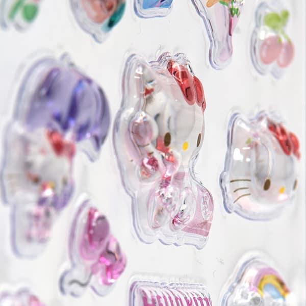 Adesivo Hello Kitty, Bubble em Resina, Cartela com 34 Adesivos, Spiral - PT 1 UN Adesivo Hello Kitty, Bubble em Resina, Cartela com 34 Adesivos, Spiral - PT 1 UN